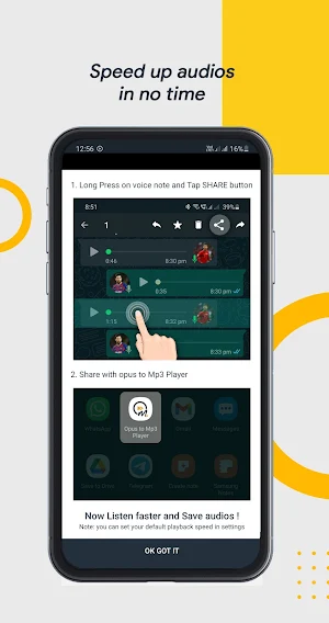 Opus to Mp3 | OM Player I Save and Fast play audio Screenshot 2