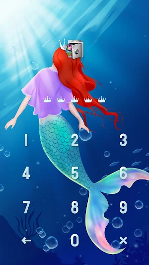 AppLock Live Theme Mermaid – Paid Theme Screenshot 1