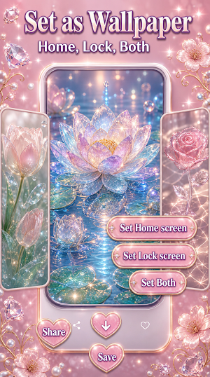 Glass Flowers Wallpapers Screenshot 2