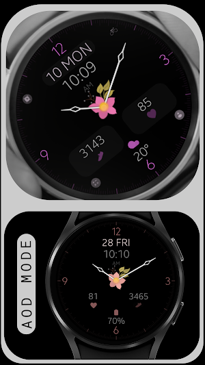 Minimal Flower watch face Screenshot 3