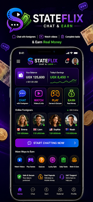 Stateflix: Chat & Earn Screenshot 2
