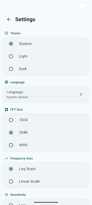 Sound Frequency Analyzer Screenshot 1
