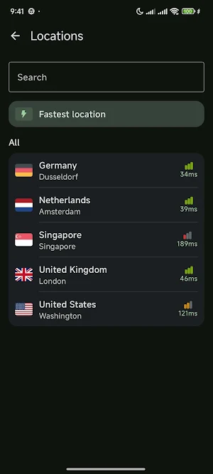 AmosVPN - Fast VPN that works Screenshot 2