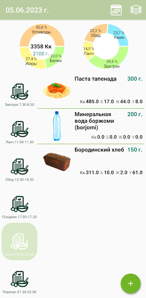 Дневник калорий Screenshot 2