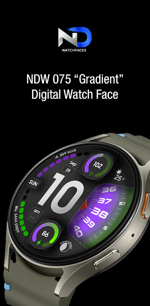 Gradient Watchface —NDW075 Screenshot 0