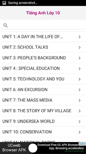 Tieng Anh Lop 10 - English 10 Screenshot 0