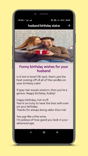 husband birthday status Screenshot 0
