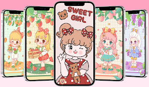 Sweet Cute Wallpapers Girl Screenshot 1