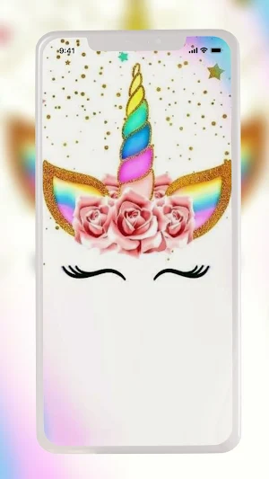 Unicorn Glitter Girl Wallpaper Screenshot 3