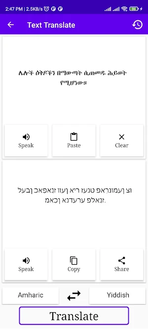 Amharic To Yiddish Translator Screenshot 1