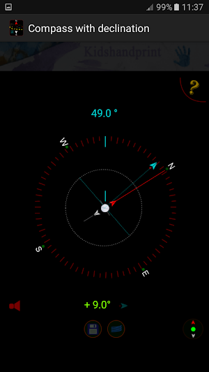 Compass with declination Screenshot 2