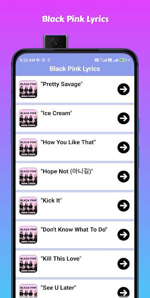 Black Pink Lyrics Screenshot 2