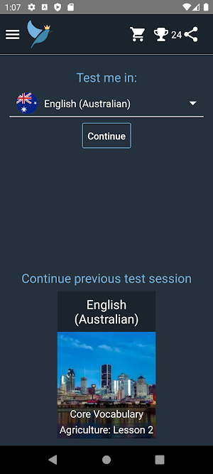 Australian English Tests Screenshot 0