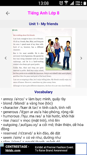 Tieng Anh Lop 8 - English 8 Screenshot 1