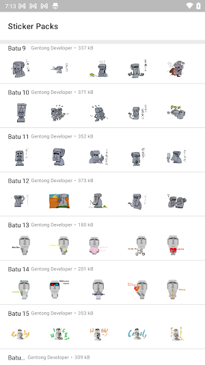 Sticker Batu Moai WAStickerApp Screenshot 2