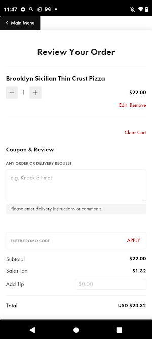 Champs Pizza Ordering Screenshot 3