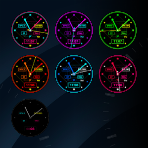 Neon Wireframe Watch Face Screenshot 2