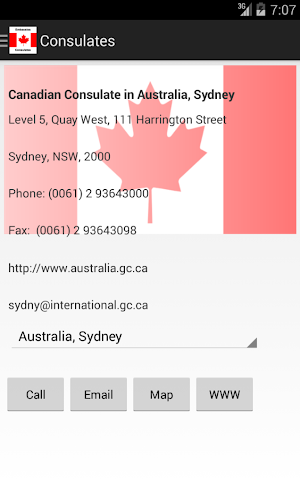 Canada Embassies& Consulates Screenshot 2