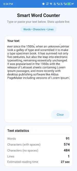 Smart Word Counter Screenshot 0