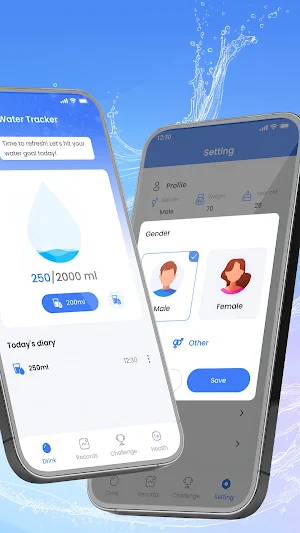 Water Tracker & Drink Reminder Screenshot 1