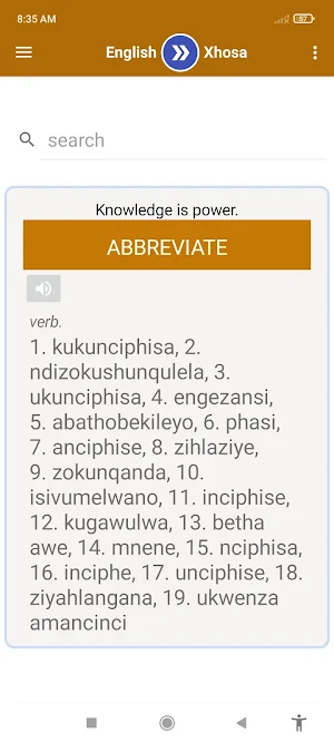 English To Xhosa Dictionary Screenshot 0