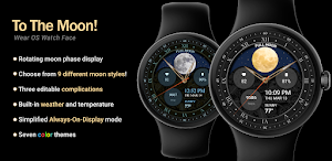 To The Moon Hybrid Watch Face Screenshot 0