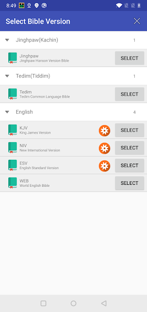 English Jinghpaw Tedim Bible Screenshot 2