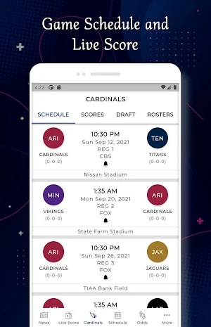 Arizona - Football Live Score & Schedule Screenshot 1