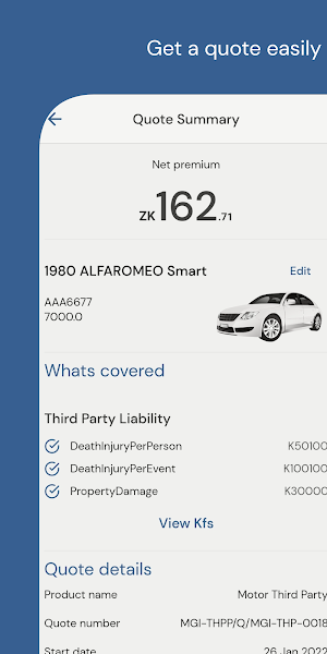 IAZ Motor insurance Screenshot 1