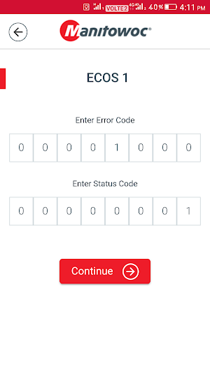 Manitowoc Diagnostic Code App Screenshot 2