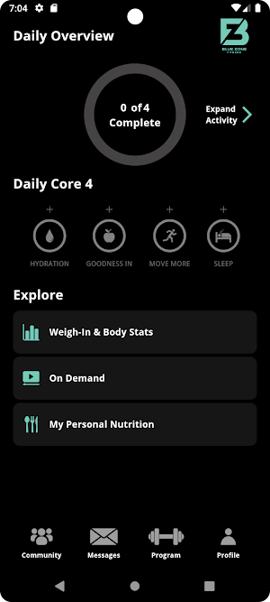 Blue Zone Fitness Screenshot 0
