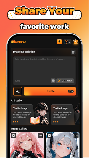 Nimvra: AI Art Creator Screenshot 0