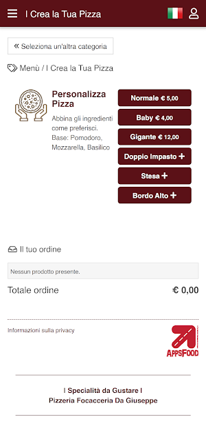 Da Giuseppe Pizzeria Focacceria Screenshot 0