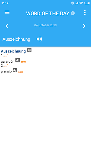 German-Spanish Dictionary Screenshot 3