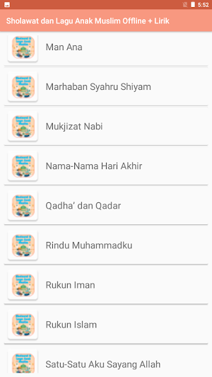 Sholawat & Lagu Anak Muslim Screenshot 3