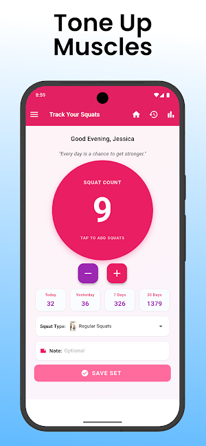Squat Fitness Tracker Screenshot 1