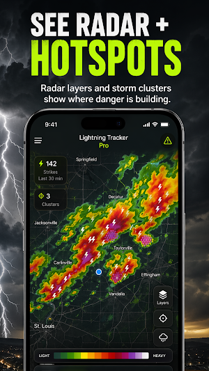 Lightning Tracker & Radar Map Screenshot 2