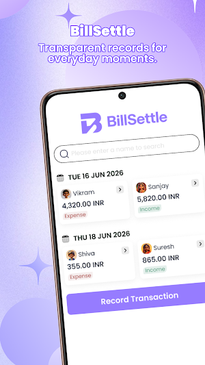 BillSettle Screenshot 1