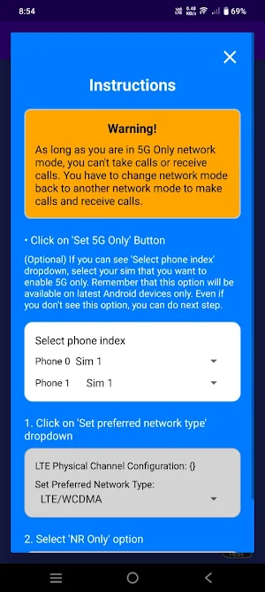 5G Mode Screenshot 3