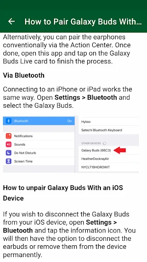 Galaxy Buds Live Setup Guide Screenshot 1