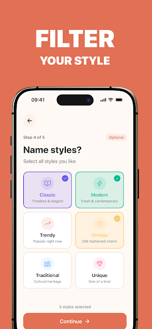 Namio - Baby Name Matcher Screenshot 2