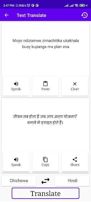 Chichewa To Hindi Translator Screenshot 1