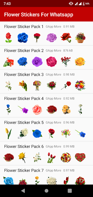 Flowers Stickers for WhatsApp WAStickerApps Screenshot 1