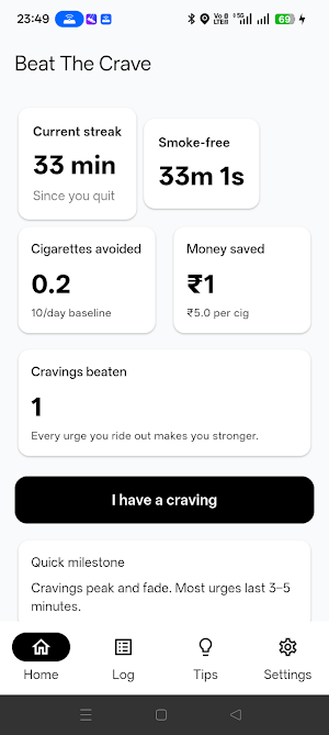 BeatTheCrave-Quit Smoking Screenshot 0