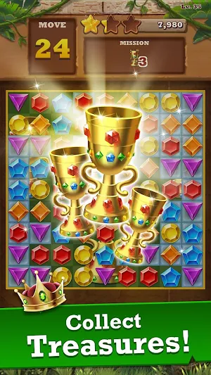 Jungle Gem Blast: Match 3 Jewel Crush Puzzles Screenshot 2