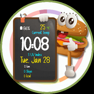 Burger Animated Watch Face Screenshot 2