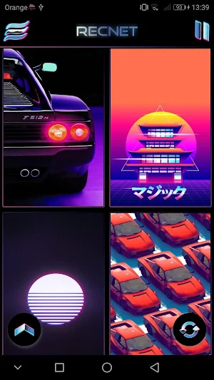 Retrowave Wallpapers - Live Wallpapers,GIF & Radio Screenshot 0