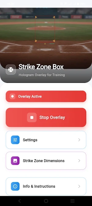 Baseball Strike Zone Box Screenshot 0