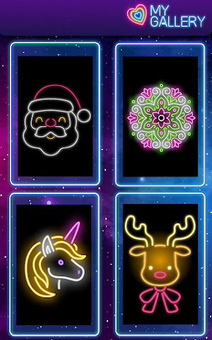 Glow Doodle Art - Color & Draw Screenshot 2