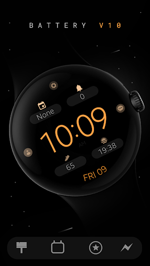 Battery v10 digital watch face Screenshot 1